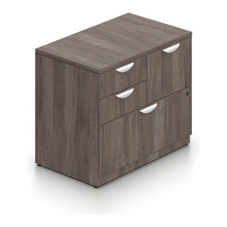 Gec Offices To Go Mixed Storage Unit with Lock, 36"W x 22"D x 29-1/2"H, Artisan Gray SL3622MSF-AGL